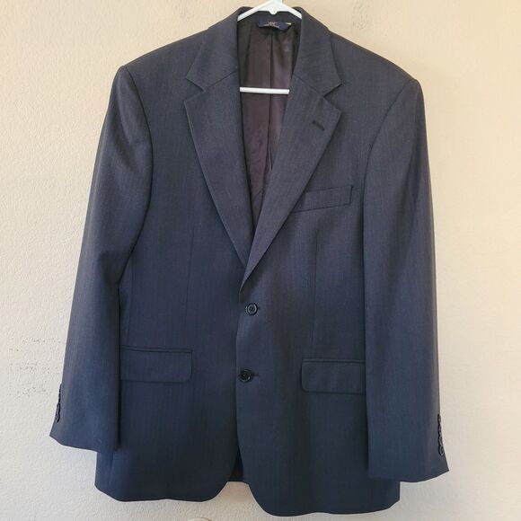 Brooks Brothers 346 Mens Wool Blend Blazer 38S Gray 2 Button Sport Coat Jacket - Picture 1 of 11
